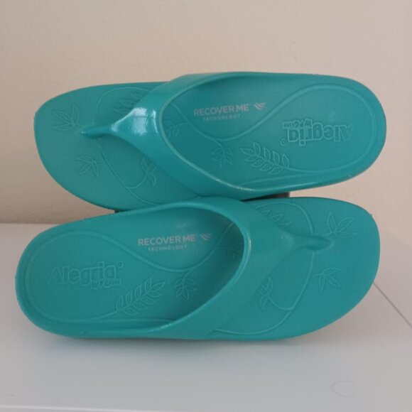 EUC Alegria Recovery Ode Aqua Gloss Sandals US Size 6/6.5 (EU 36) - Picture 9 of 14